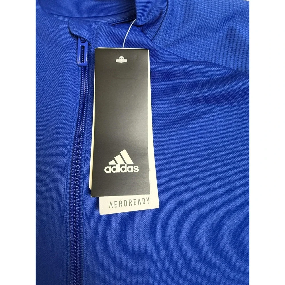 Adidas Jacket Kids Small Blue AEROREADY Track Top Soccer Football FS7100‎ Youth